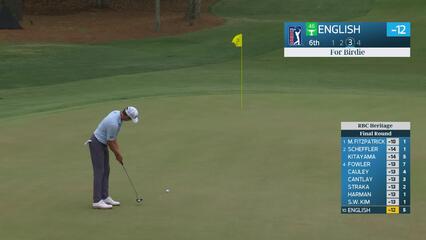 Harris English sinks 52-foot birdie putt on No. 6 at RBC Heritage