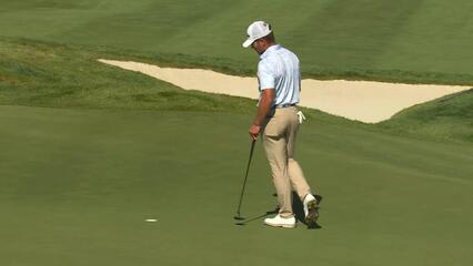 Michael Brennan drains 12-foot putt fro back-to-back birdies No. 5 at Bank of Utah