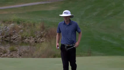 Joe Highsmith gets up-and-down from greenside bunker at Nationwide Children's