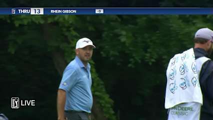 Rhein Gibson holes 31-footer for birdie at John Deere