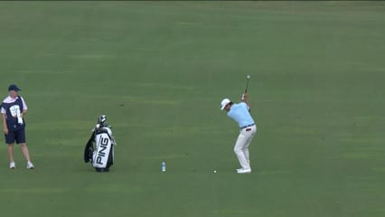 Cole Hammer hits it close to set up birdie at Cadence Bank