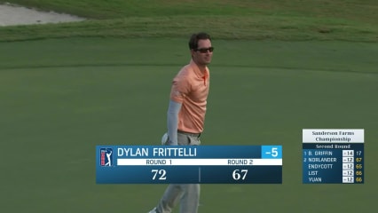 Dylan Frittelli holes out for 52-foot birdie at Sanderson Farms