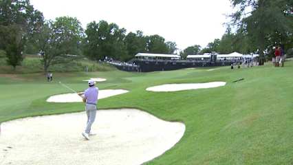 Justin Leonard makes birdie on No. 17 at Stifel Charity Classic
