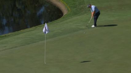 Scott Gutschewski drains 32-footer to birdie from off the green at Procore