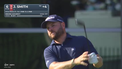 Jordan L Smith holes 132-yard approach for eagle on No. 6 at FedEx St. Jude