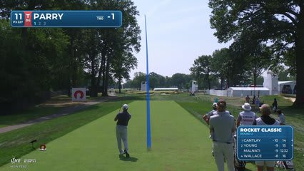 John Parry hits tee shot to 6 feet, sets up birdie on No. 11 at Rocket Classic