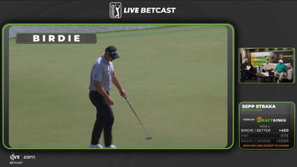 Sepp Straka sinks 20-foot birdie putt on No. 4 at Cadillac