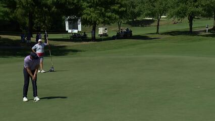 Robby Shelton makes birdie putt on No. 9 at Simmons Bank Open