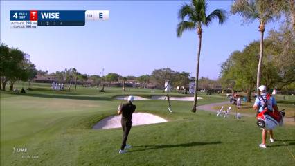 Aaron Wise's 100-yard approach from a tough lie yields birdie at Honda