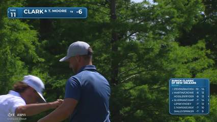 Team Clark/Moore makes birdie on No. 2 at Zurich Classic