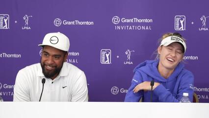 Tony Finau and Nelly Korda on teamwork as playing partners for the first time
