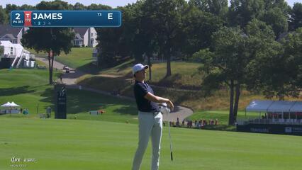 Benjamin James drains 20-foot birdie putt on No. 2 at Travelers