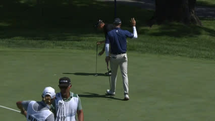 Jared Wolfe rolls in birdie putt at Nationwide Children's