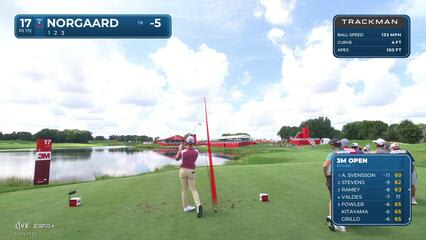 Niklas Norgaard nearly aces No. 17 at 3M Open