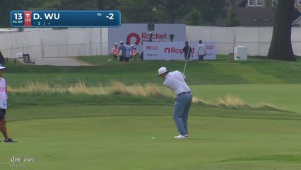 Dylan Wu gets up-and-down from 116 yards for birdie on No. 13 at Rocket Classic