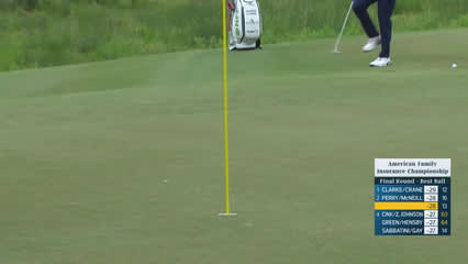 Team Percy/Chalmers makes birdie putt on No. 13 at American Family Insurance Championship