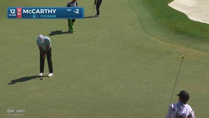 Denny McCarthy sinks 11-foot putt for birdie on No. 12 at Cadillac