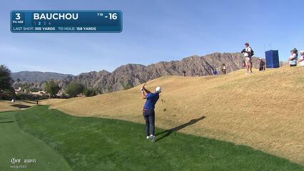 Zachary Bauchou hits 157-yard approach to 2 feet, makes birdie on No. 3 at The American Express