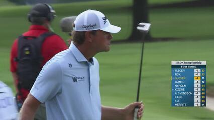 Lucas Glover gets up-and-down from 163 yards for birdie on No. 18 at ISCO Championship