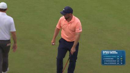 Alex Fitzpatrick/Matt Fitzpatrick makes birdie on No. 17 at Zurich Classic