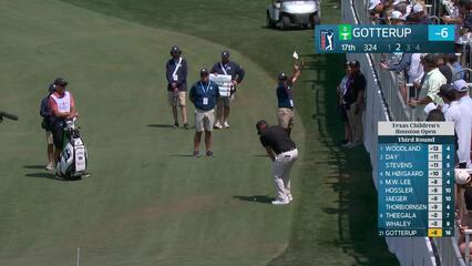 Chris Gotterup hits 43-yard approach to 2 feet, sets up birdie on No. 17 at Texas Children's