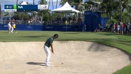 Kevin Na gets up and down from sand to birdie at Sony Open