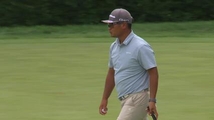 Ryo Hisatsune sinks 15-foot birdie putt on No. 13 at John Deere