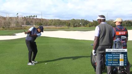 Qass Singh wedges it tight to set up birdie at PNC Championship