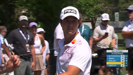 Viktor Hovland hits tee shot to 17 feet, sets up birdie on No. 7 at RBC Heritage
