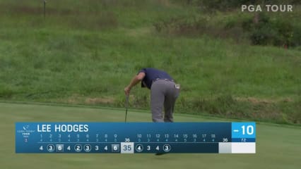 Lee Hodges holes birdie putt at Korn Ferry Tour Champ