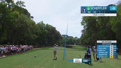 Scottie Scheffler hits tee shot to 6 feet, sets up birdie on No. 4 at RBC Heritage