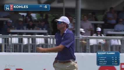 Ben Kohles makes 8-foot eagle putt on No. 14 at Rocket Classic
