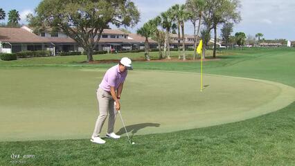 Dylan Wu sinks 24-foot birdie putt on No. 12 at Cognizant Classic