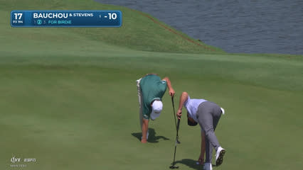 Stevens/Bauchou makes birdie on No. 17 at Zurich Classic