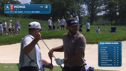 Max Homa gets up-and-down from 156 yards for birdie on No. 4 at John Deere