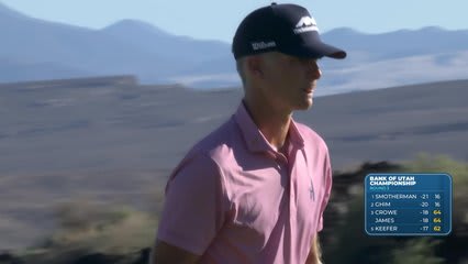 Kevin Streelman drains 14-foot birdie putt on No. 16 at Bank of Utah