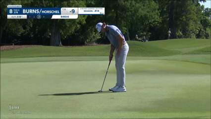 Sam Burns rolls in birdie at Zurich Classic