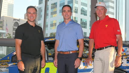 Presidents Cup Captains visit NASCAR Hall of Fame