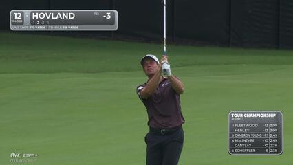 Viktor Hovland makes birdie on No. 12 at TOUR Championship
