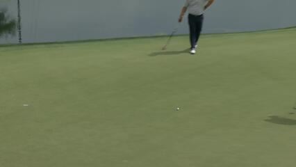 Paul Waring pours in 20-foot birdie putt on No. 16 at Texas Children's