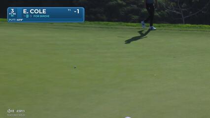 Eric Cole sinks 41-foot birdie putt on No. 3 at Farmers