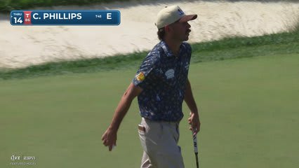 Chandler Phillips sinks 14-foot birdie putt on No. 5 at Rocket Classic
