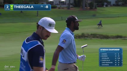 Sahith Theegala's 122-yard approach sets up birdie on No. 2 at Wyndham
