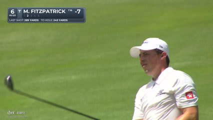 Matt Fitzpatrick drains 7-foot putt for birdie on No. 6 at TOUR Championship