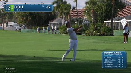 Zecheng Dou drains 5-foot birdie putt on No. 13 at Cognizant Classic