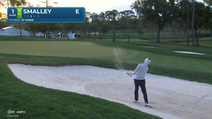 Alex Smalley taps in from 2 feet for birdie on No. 1 at Valspar