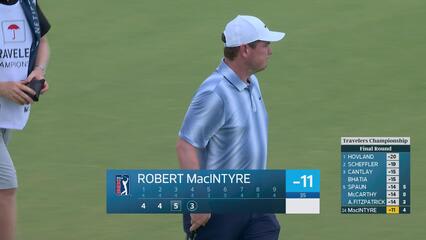 Robert MacIntyre sinks 17-foot birdie putt on No. 4 at Travelers