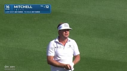 Keith Mitchell sinks 8-foot birdie putt on No. 16 at The American Express
