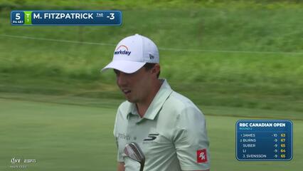 Matt Fitzpatrick gets up-and-down from 131 yards for birdie on No. 5 at RBC Canadian