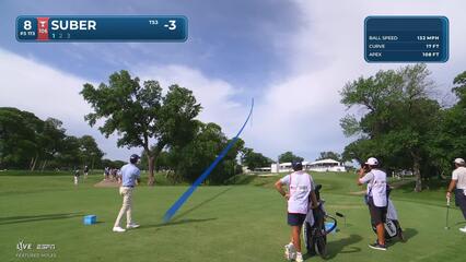 Jackson Suber sinks a 22-foot birdie putt on No. 8 at Charles Schwab